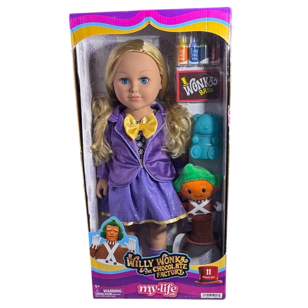 My Life As WILLY WONKA & THE CHOCOLATE FACTORY Blonde Hair 18" Doll GIFT NEW